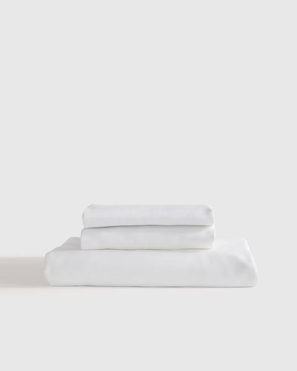 Quince Organic Bamboo Viscose Fitted Sheet Set White Queen 3 Pc NWOT